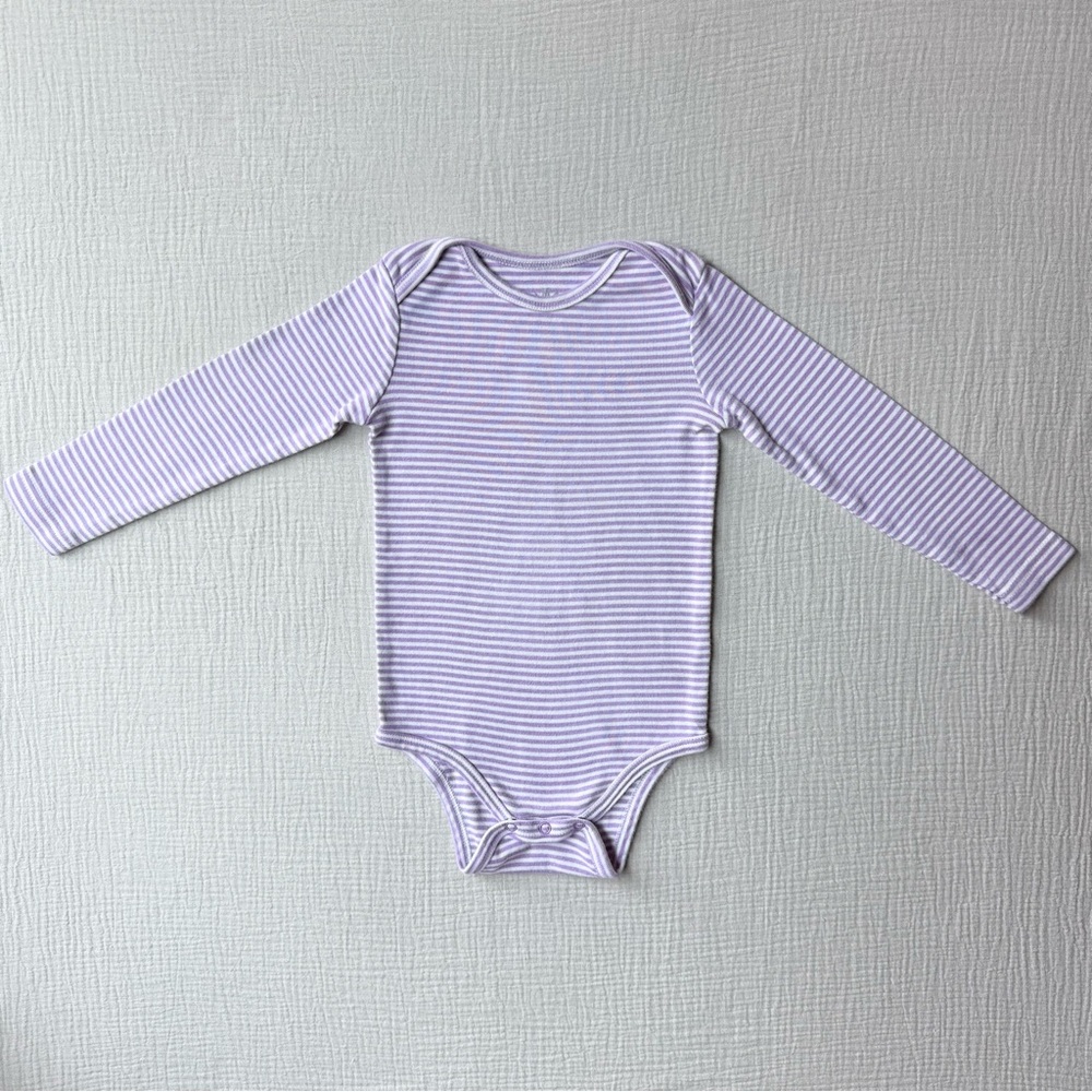 Primary Purple Striped Longsleeve Bodysuit 18-24m